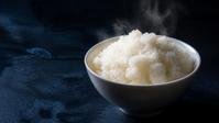 A bowl of steaming white rice
