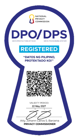 NPC DPO/DPS Registered — Data Protection Officer and Data Processing System registered with the National Privacy Commission of the Philippines